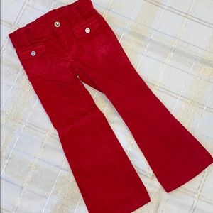 Gymboree girls size 4 red bootcut cords. EUC